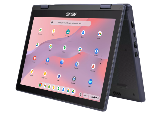 Picture of Asus 12.2" Wuxga Glare w/Gorilla Glass(Touch) 300nits,MT8189,8GB DDR5X,64GB emmc,Rugged/Flip,WIFI 6E,Dual camera,Stylus,Chrome,3CELL 50WH,Mineral Grey,1YR